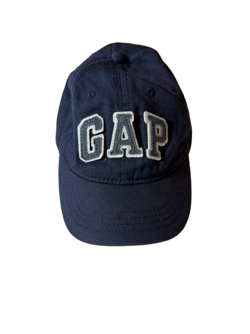 Baby Gap Kids Navy Logo Baseball Cap Hat Size M/L 53cm Varsity Spellout